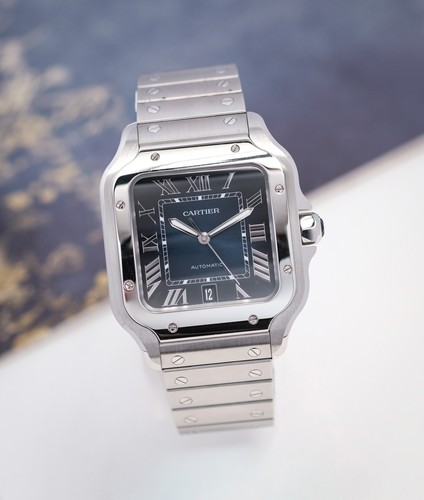 Cartier santos blue dial - santos,