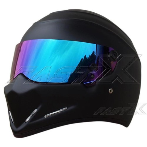 Motorcycle matte black helmet - black,