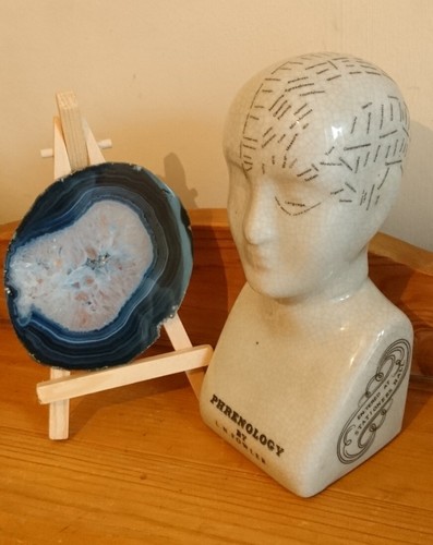 Vintage blue geode slice - vintage,