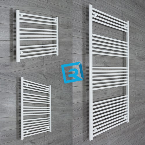 White heated towel rail - heated,