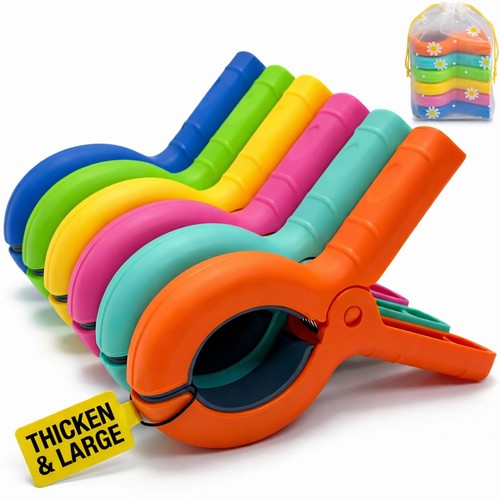 Large beach towel clips mix - beach,