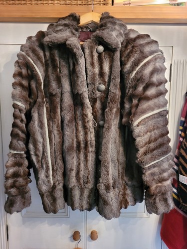 Ladies vintage fur leather - fur, &