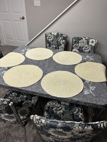 Rattan woven placemats - placemats, 15”