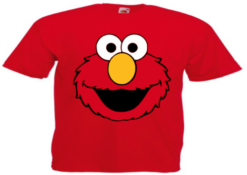 Red elmo inspired men top - red, men's