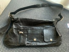 RETRO SMALL BLACK REAL LEATHER HANDBAG