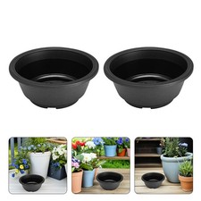 6 Pcs Shallow Plant Pot Pots Planters Plastic Flower Premium Material Flowerpot