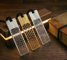 Laser Cut Wooden Bookmark with