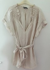 Zara, Cream, Deep V-Neck