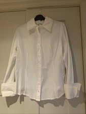 Anne Fontaine Women's White Shirt Size 44 Long Sleeve
