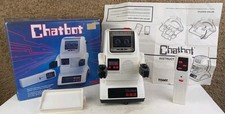 Vintage Tomy CHATBOT (REMOTE NOT WORKING) 8" Remote Control RC Robot Boxed 1985