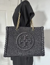 Tory Burch Raffia Shoulder Tote Women’s Ladies Bag Black