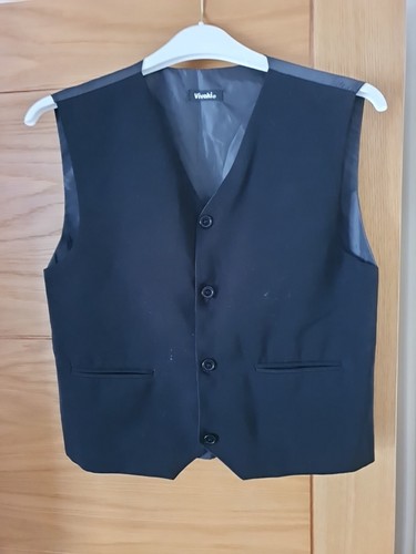 Boys black waistcoat years - waistcoat-,