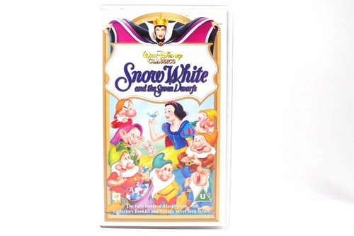 Snow white seven dwarfs vhs - white,