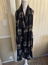 Camper van scarf - scarf-, blue/gray