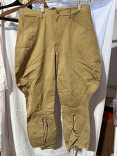 VTG WW1 American US Army Military Cotton Breeches Pants Trousers 34x24 NAMED