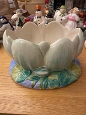 Clarice Cliff Newport Pottery Water Lily Planter c1938 (A/F) Beautiful