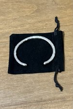 Heavy Solid 925 Silver Torque Bangle Hand Hammered