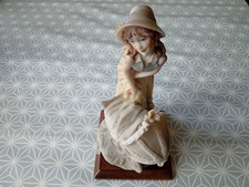 Auro Belcari Signed Girl With Pram & Baby - Gloss Dress - Vgc