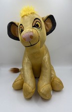 Disney 100 Lion King Simba Gold Glittery Soft Plush Toy With Sounds 12"