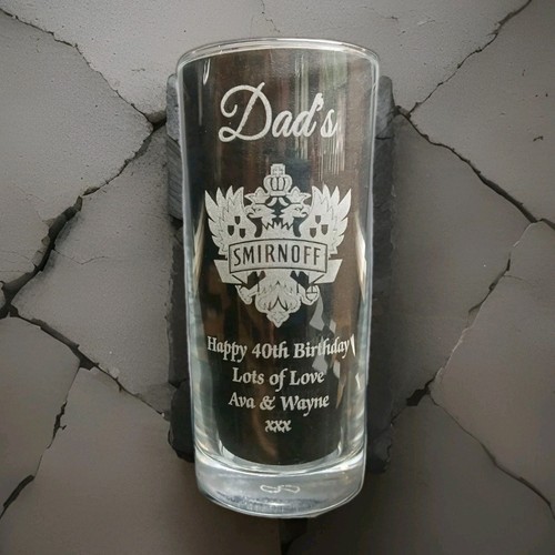 Personalised smirnoff glass - personalised,
