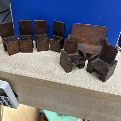 Wooden hand made dolls house - wooden,