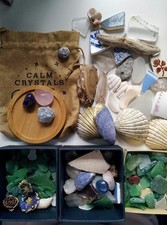 Sea Glass Natural Crystals Semi Precious Stones Shells  Crafts Jewelry Making