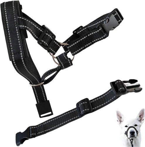 Black reflective dogs head - black,