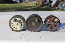 3 Antique fly reels Pflueger 1774, Bronson 370. and an unbranded skeleton