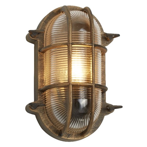 Antique brass ribbed glass - antique, &