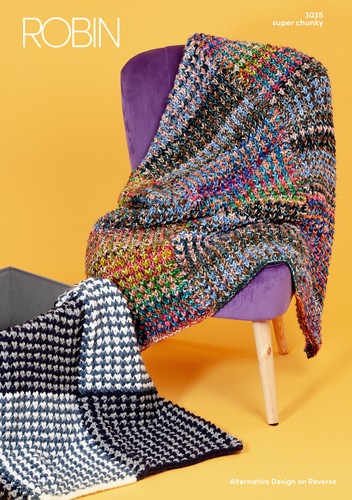 3035 robin throws knitting - 3035,