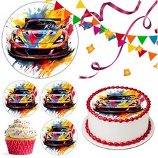 Car Racing Cake Topper Party