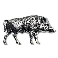 Wild boar pewter pin badge - pin,