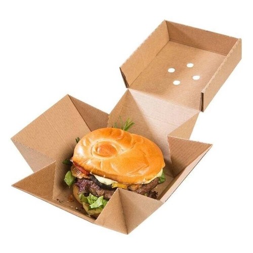 Kraft cardboard clamshell - kraft,