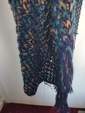 Multicolor Fringe long Scarf
