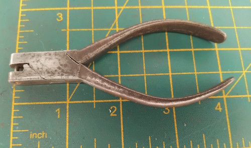 Vintage leather hole punch - hole,