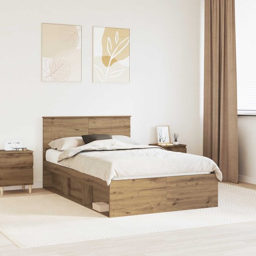 Bed frame with - bed, headboard