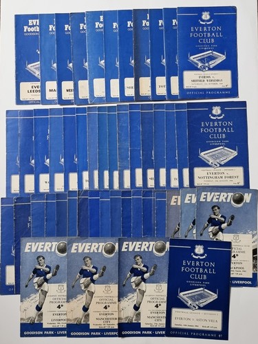 Everton football programmes - everton,