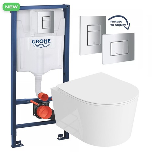 Rimless compact toilet 450mm - rimless,