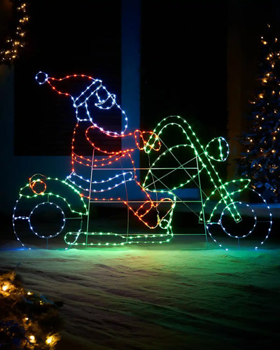 Santa motorbike christmas - santa,