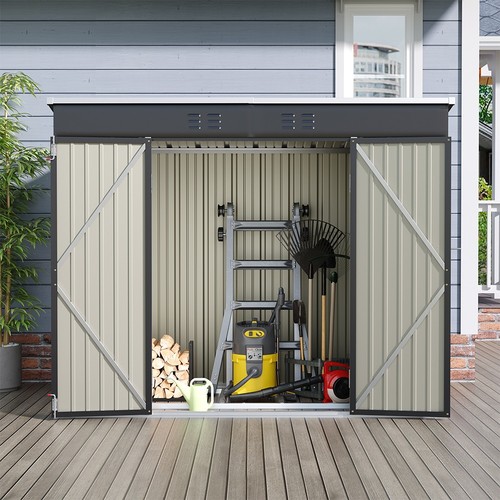 4x8ft black garden storage - garden,