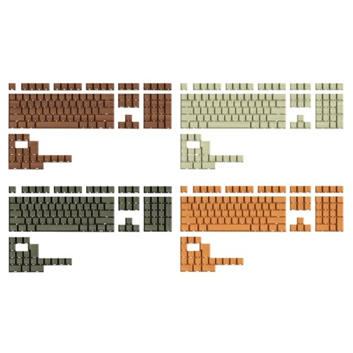 128key keycaps set - set, wooden