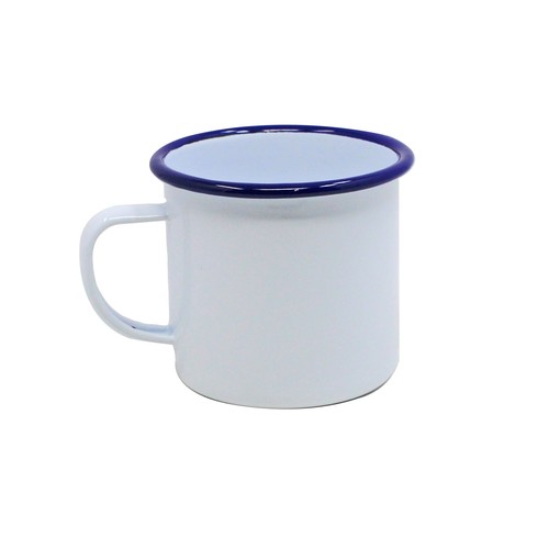 Mug enamel falcon white - enamel,