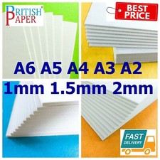 A6 A5 A4 A3 A2 WHITE BACKING BOARD CRAFT CARD THICK PAPER GREYBOARD CARDBOARD MM