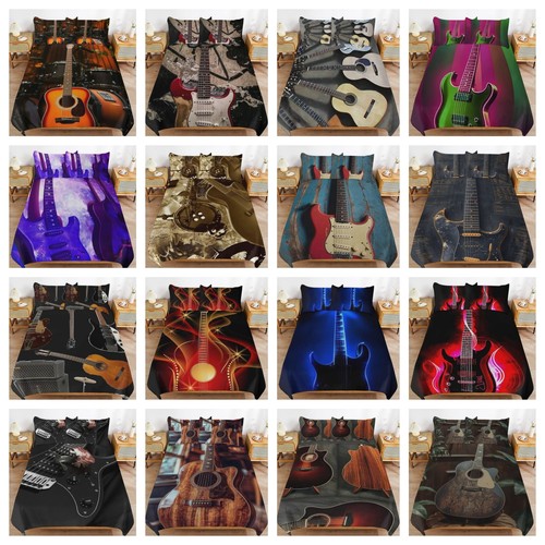 Music guitar quilt duvet - 3d,