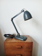 Dark Grey  Vintage Memlite Desk Lamp With Army Broad Arrow