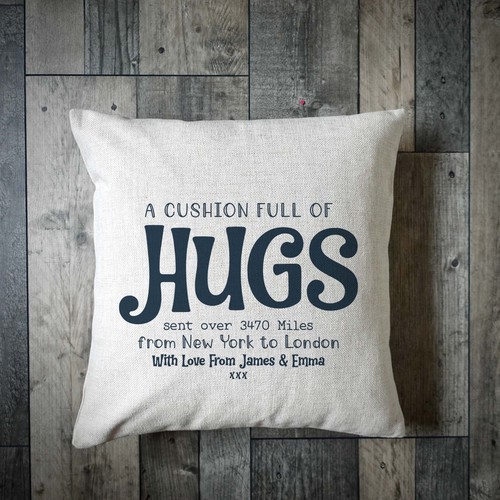 Personalised hug cushion - hug,