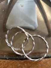 Silver Russian Twist Wedding Ring 6.6 gems