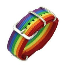 Pride Bracelet Buckle Wrap Strap Gay LGBTQ Flag Fabric Wristband Jewellery 