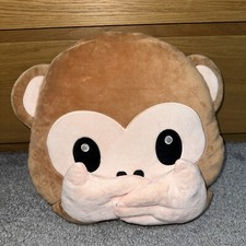 Monkey Emoji Plush Cushion
