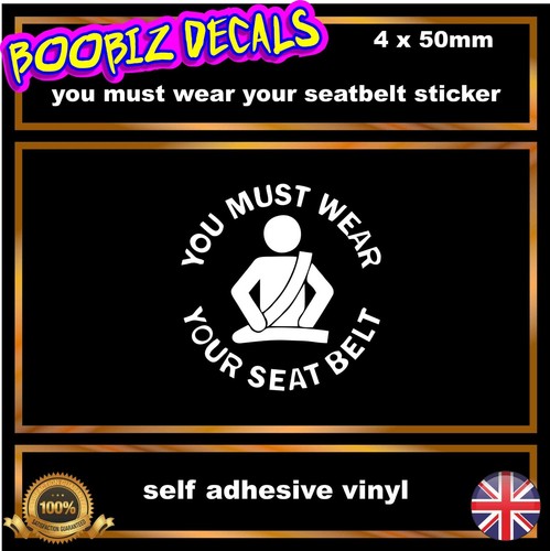 Seatbelt safety stickers - 4,